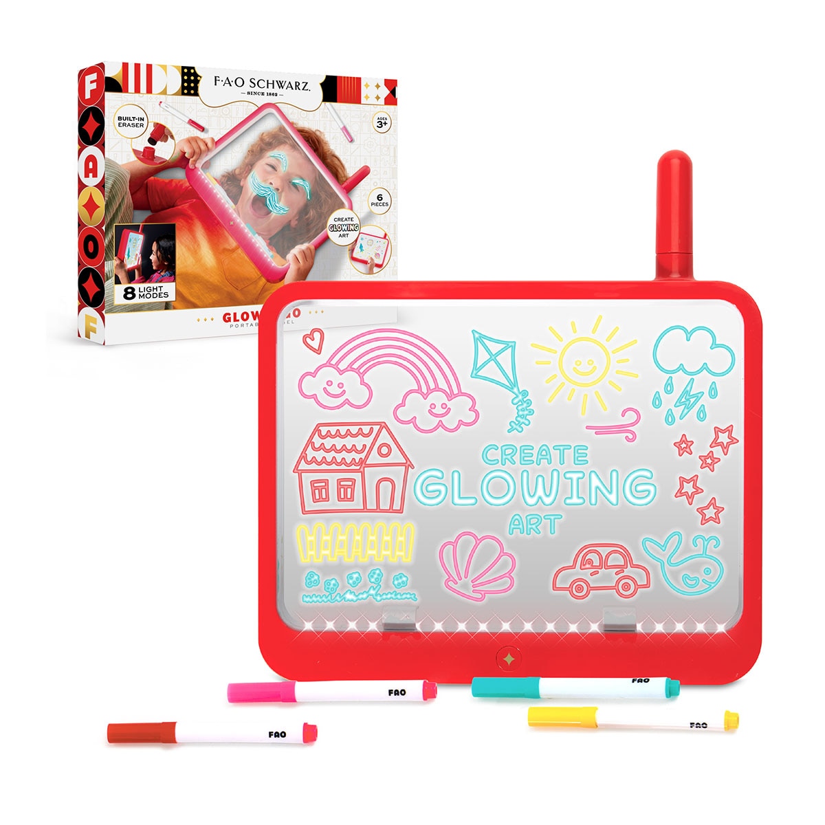 FAO Schwarz - Caballete Portátil Luminoso Glow & Go F.A.O. Schwarz