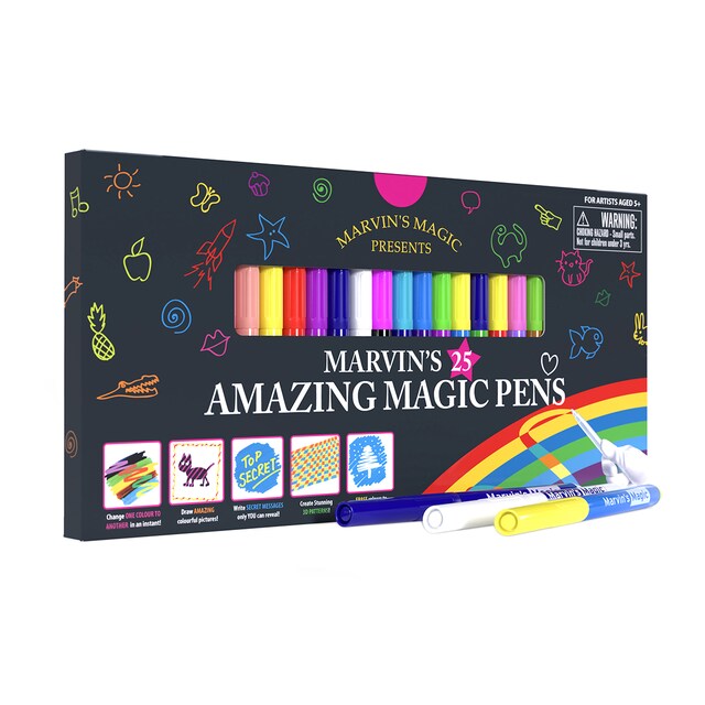 Juego de rotuladores 25 Amazing Magic Pens Marvins Magic
