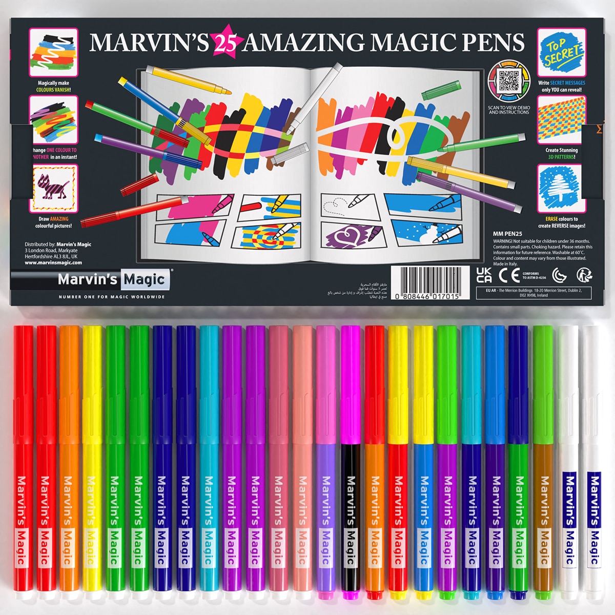 Juego de rotuladores 25 Amazing Magic Pens Marvins Magic 2