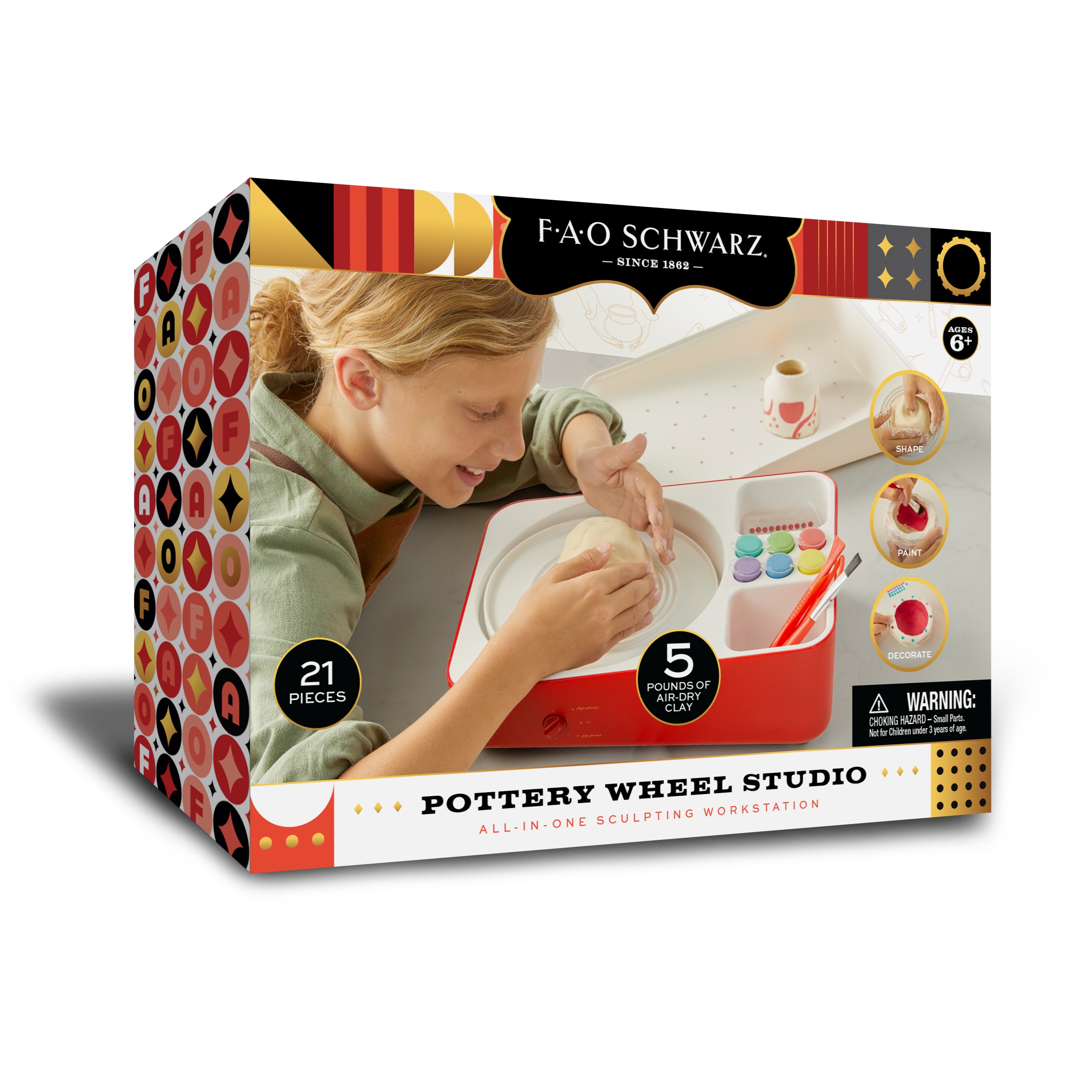 Pottery Wheel Studio, Estación de trabajo para esculpir todo en uno, 21pcs F.A.O. Schwarz 2