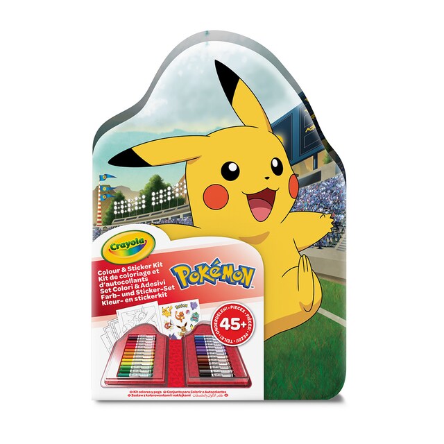 Maletín 45 piezas Pokémon para Colorear con Stickers