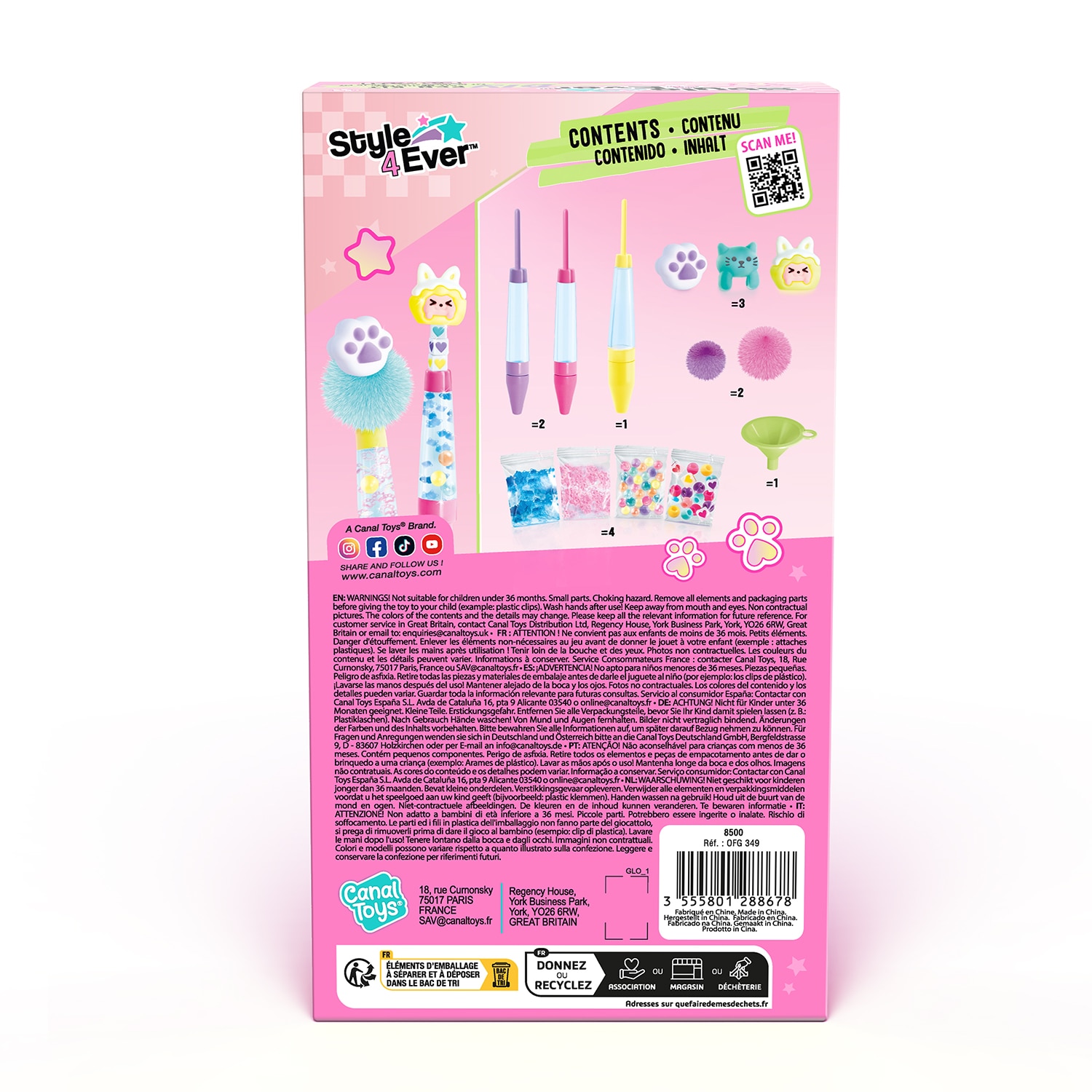 Kit manualidades Pack Subrayador y bolígrafos DIY Style 4 Ever 4