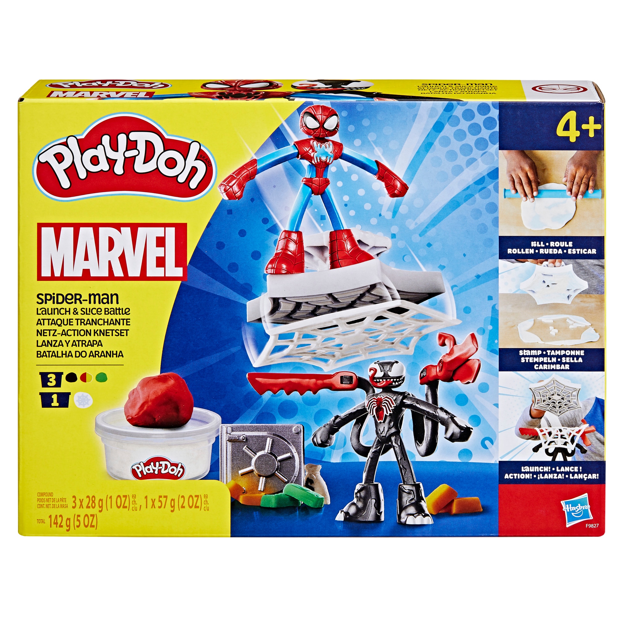 Juego de manualidades Spider-Man Lanza y Atrapa Marvel Play-Doh 3