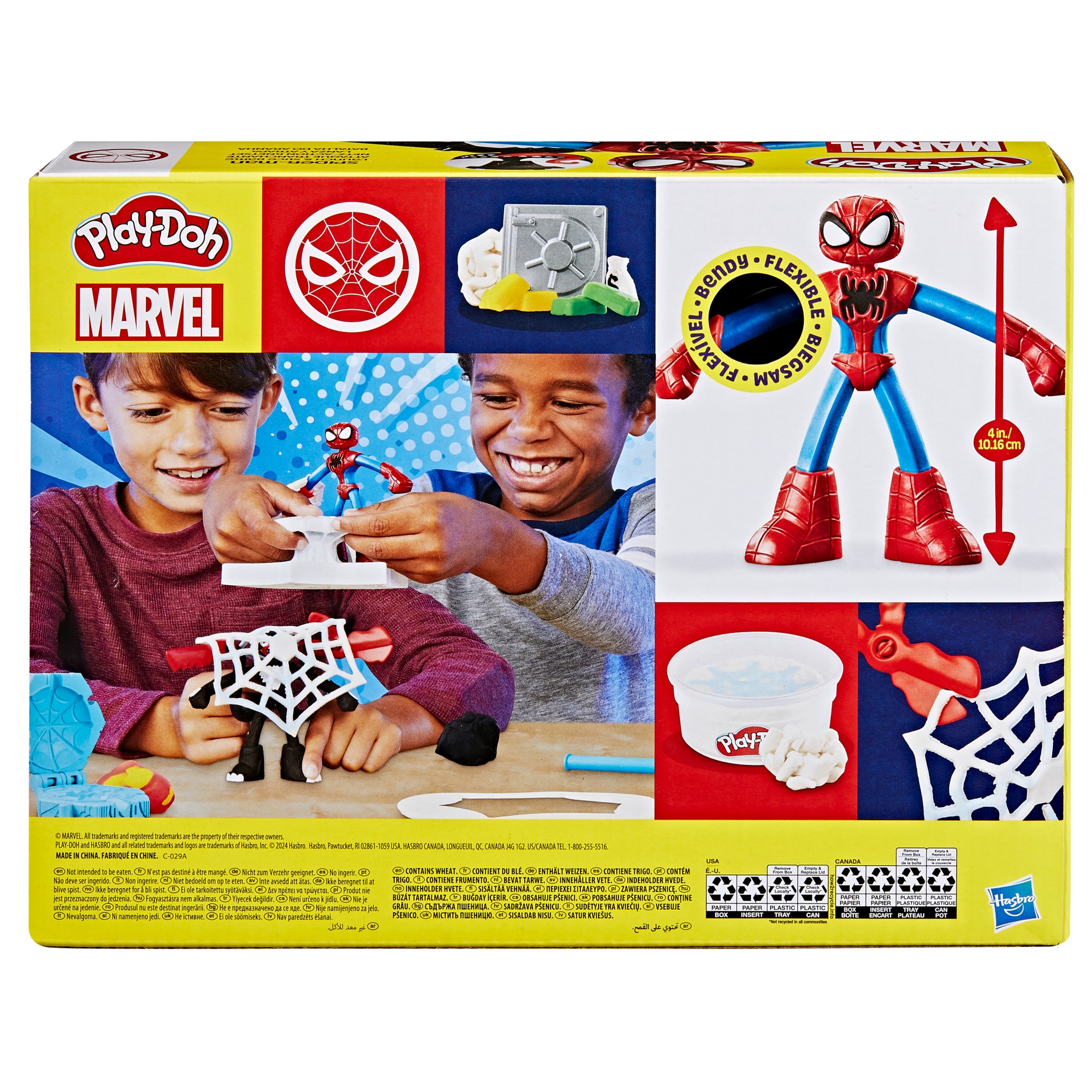 Juego de manualidades Spider-Man Lanza y Atrapa Marvel Play-Doh 5