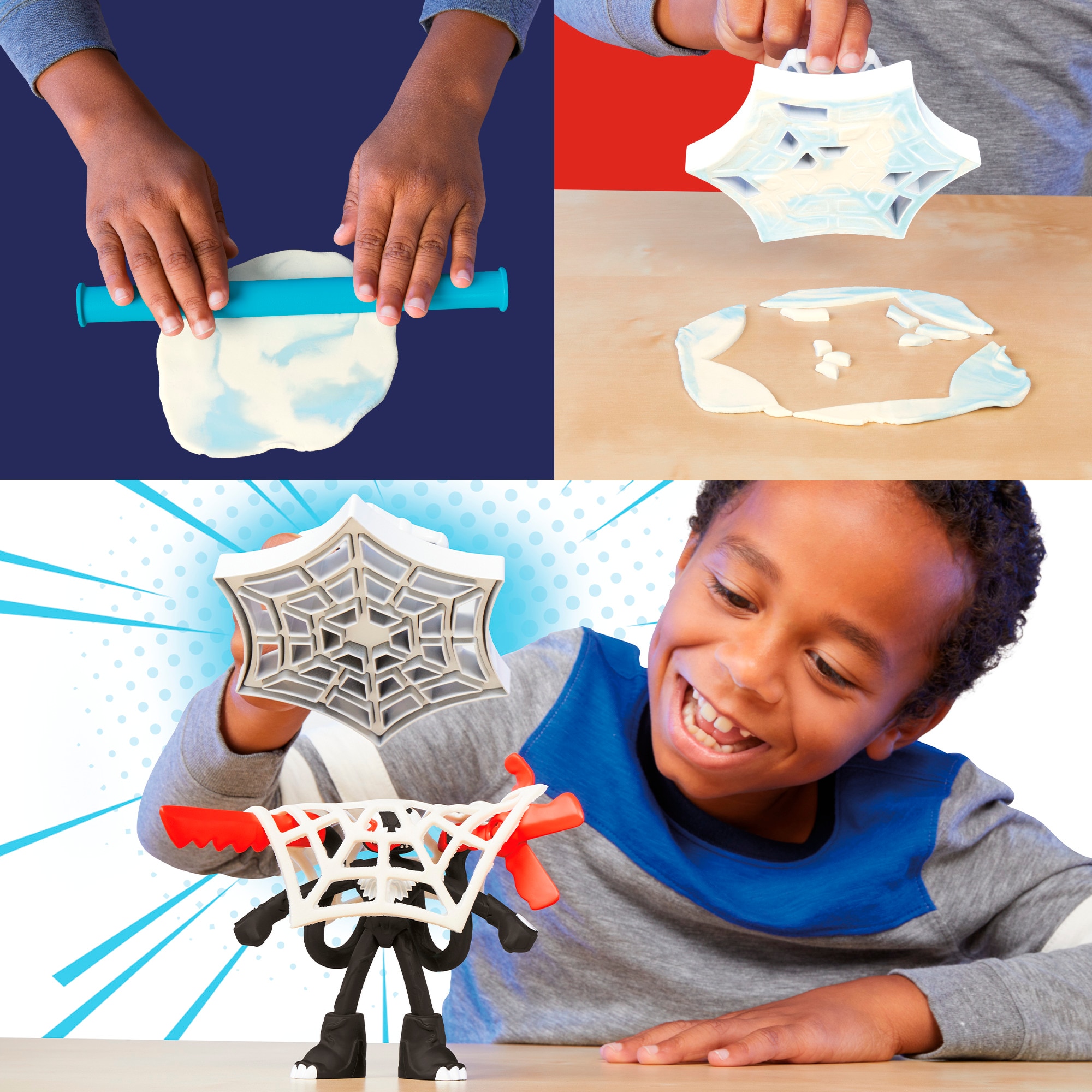 Juego de manualidades Spider-Man Lanza y Atrapa Marvel Play-Doh 9