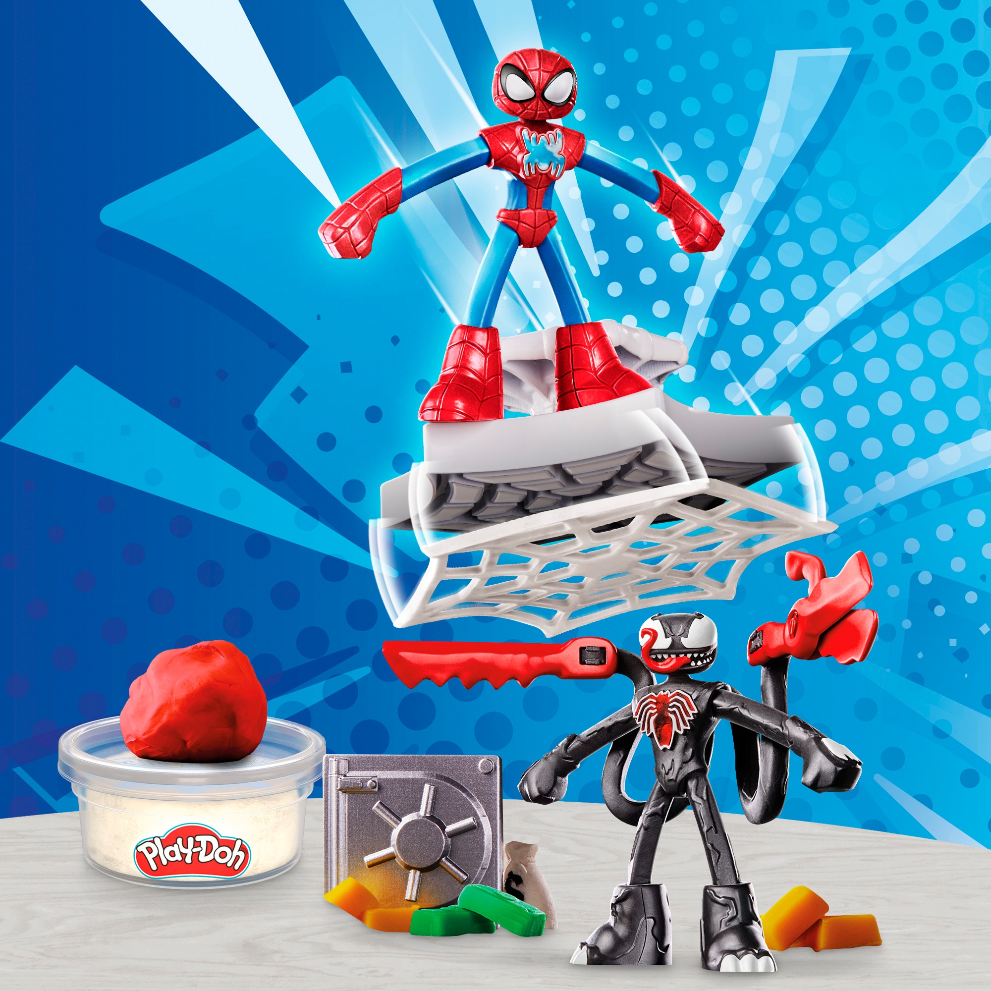 Juego de manualidades Spider-Man Lanza y Atrapa Marvel Play-Doh 19