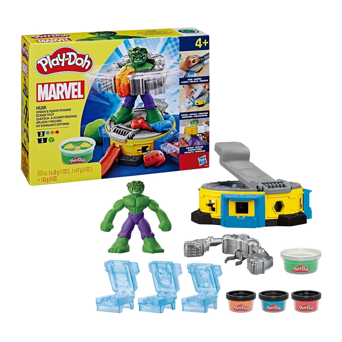 Imagen 0 de Set de juego de manualidades Hulk Aplasta y Moldea Marvel Play-Doh