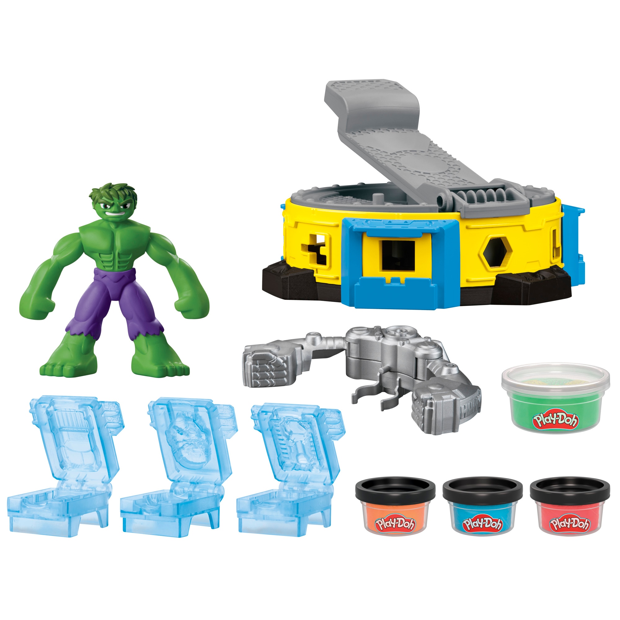 Set de juego de manualidades Hulk Aplasta y Moldea Marvel Play-Doh 2