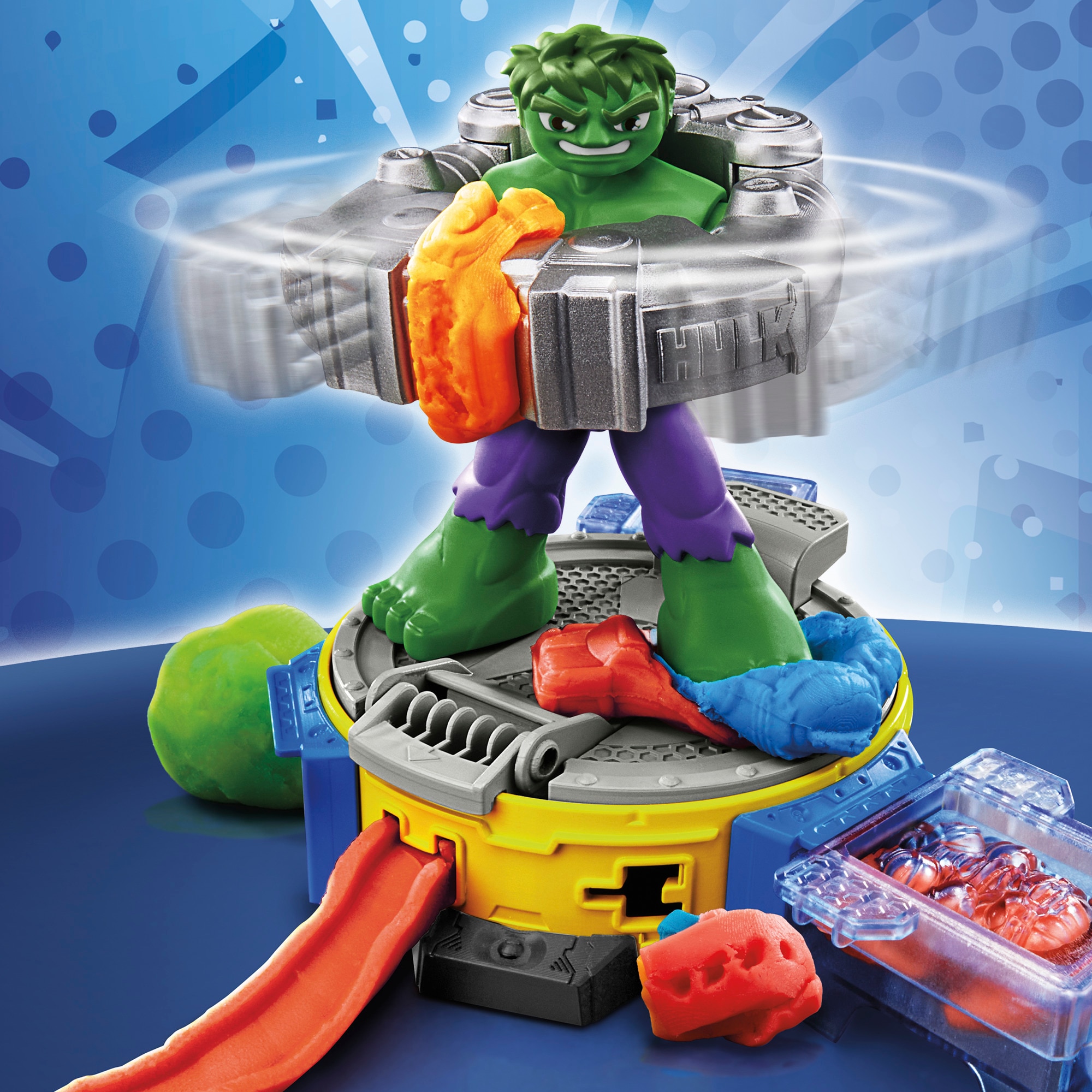 Set de juego de manualidades Hulk Aplasta y Moldea Marvel Play-Doh 14