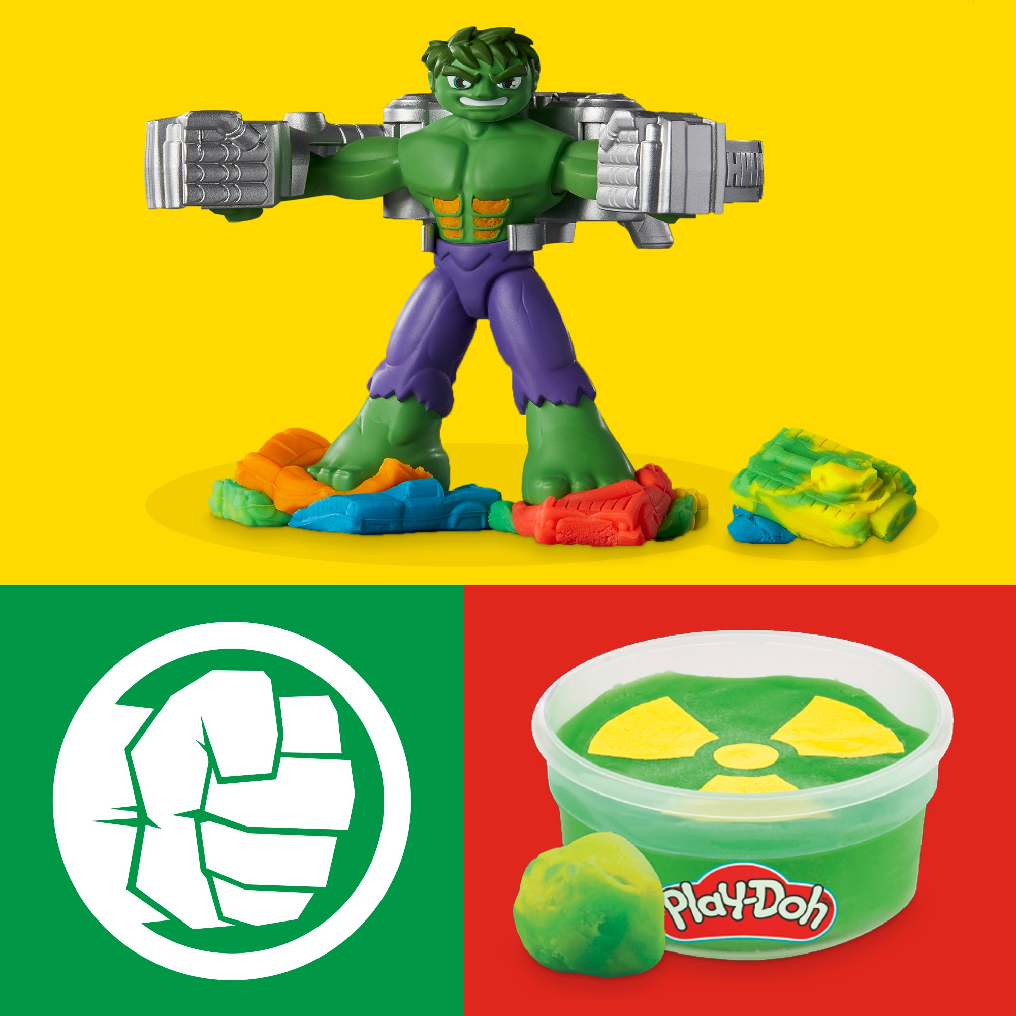 Set de juego de manualidades Hulk Aplasta y Moldea Marvel Play-Doh 15