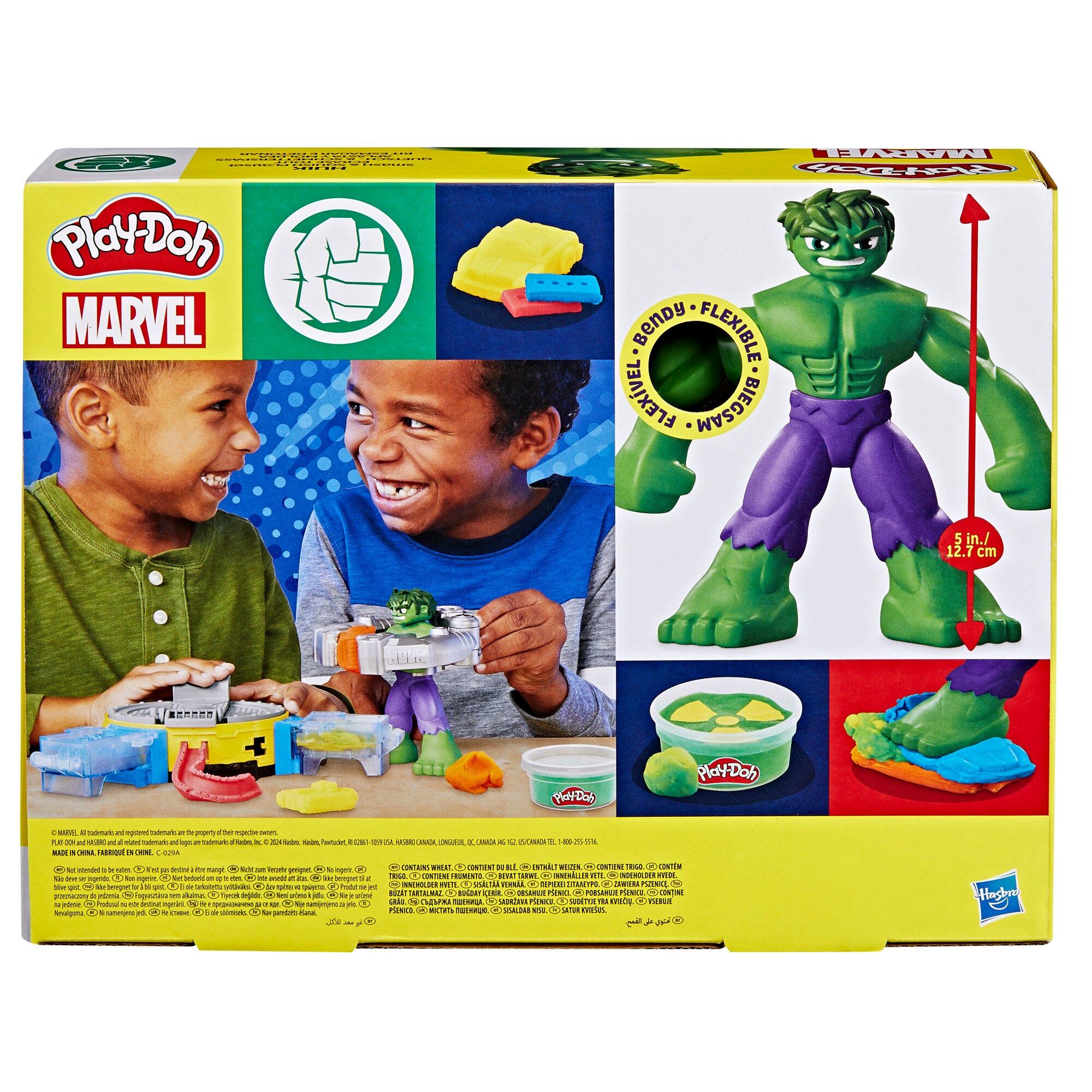 Set de juego de manualidades Hulk Aplasta y Moldea Marvel Play-Doh 16