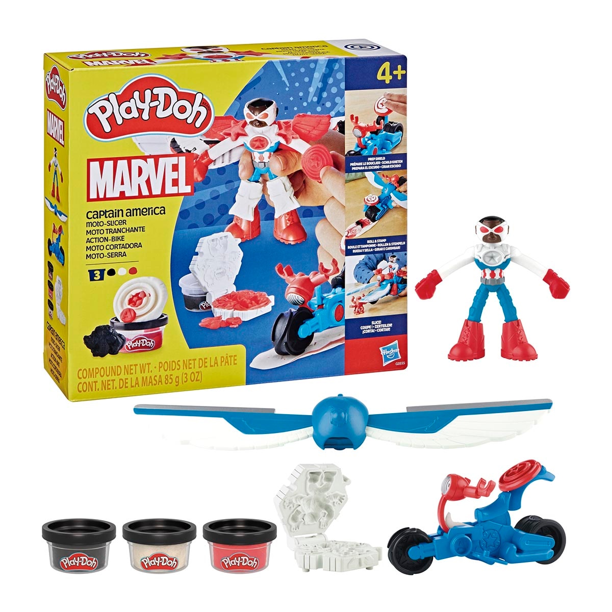 Imagen 0 de Set de juego de manualidades Moto cortadora del Capitán América Marvel Play-Doh