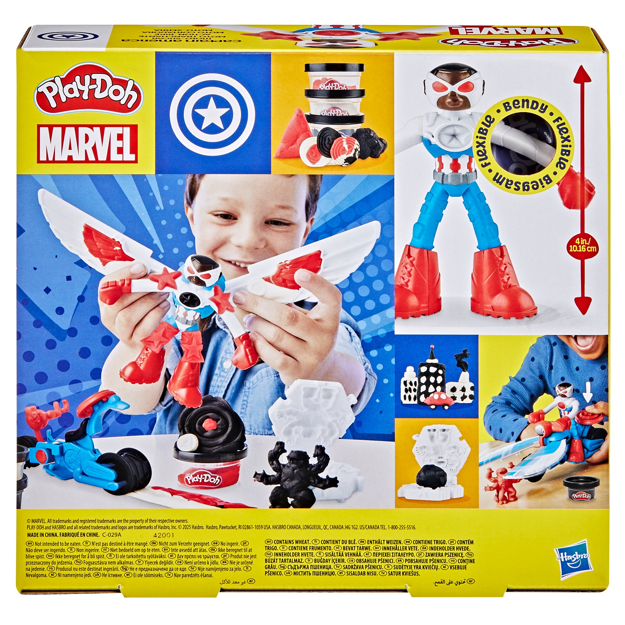 Set de juego de manualidades Moto cortadora del Capitán América Marvel Play-Doh 6