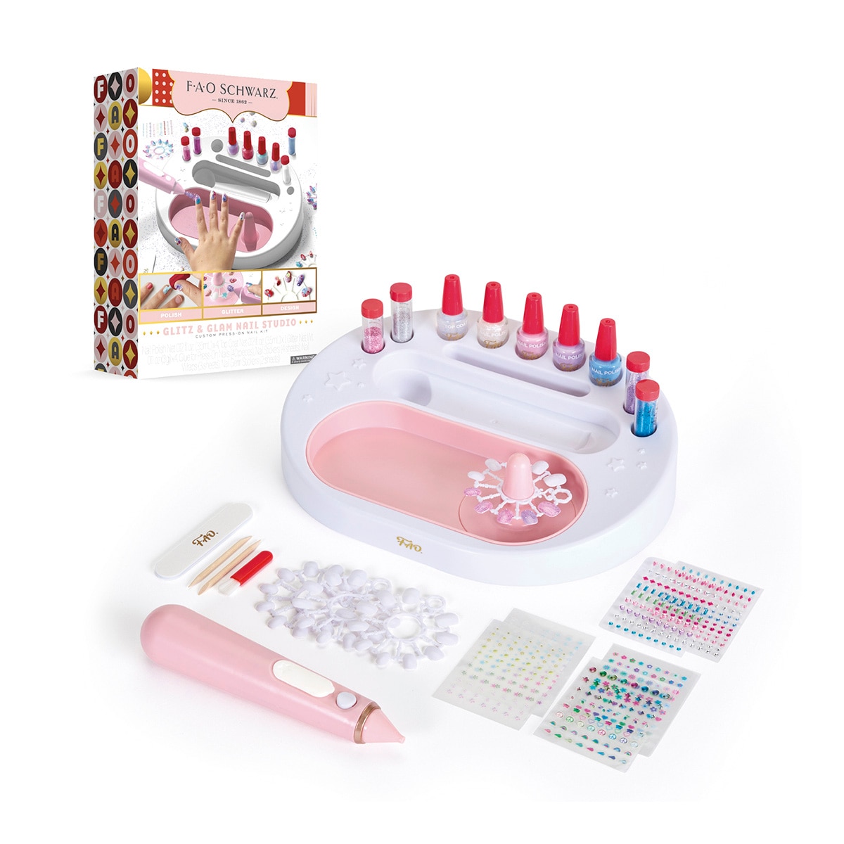 FAO.abulous – Estudio de uñas con purpurina personalizado F.A.O. Schwarz.