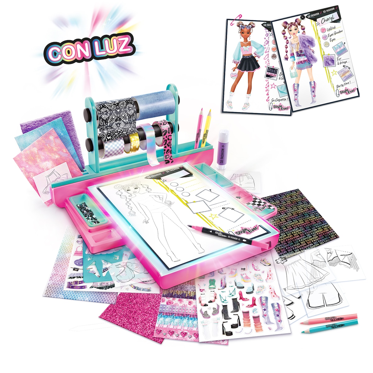 Juego de manualidadesEstudio De Diseño De Moda Con Luz Style 4 Ever 11