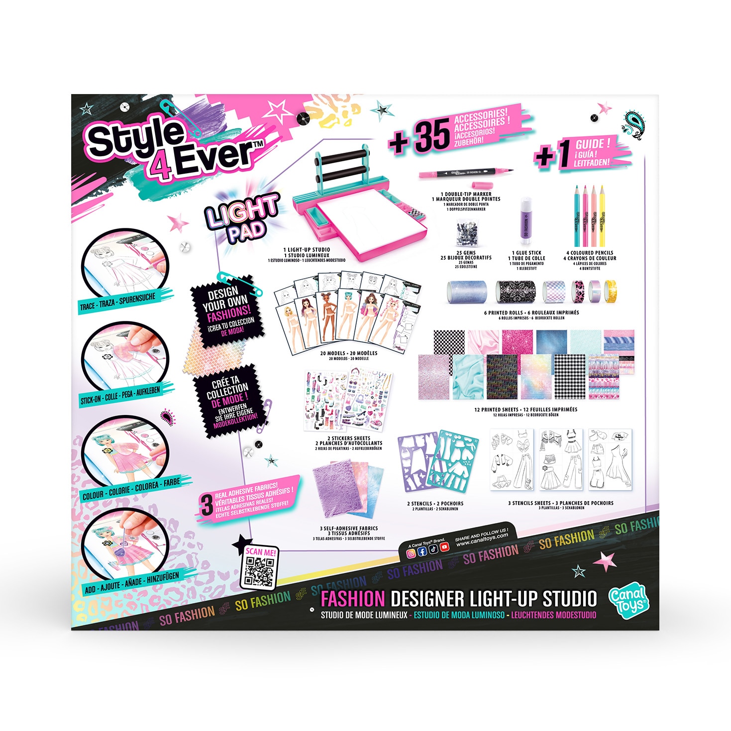 Juego de manualidadesEstudio De Diseño De Moda Con Luz Style 4 Ever 17