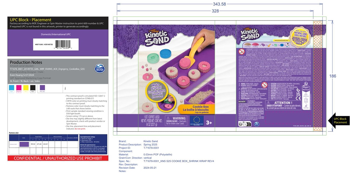 Juego de manualidades Bandeja de Cookies Kinetic Sand 6