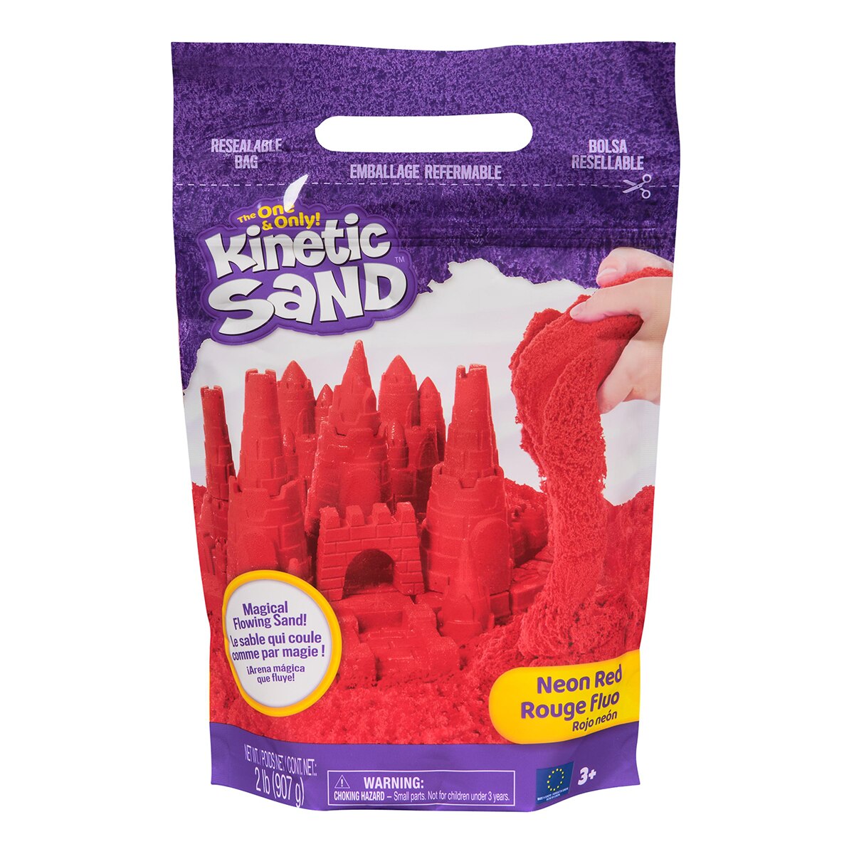 Juego de manualidades Bolsa rojo neón Kinetic Sand 2