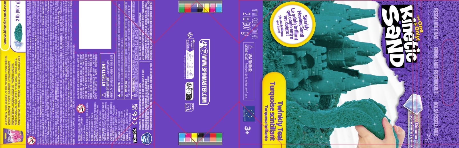 Juego de manualidades Bolsa Turquesa Brillante Kinetic Sand 6