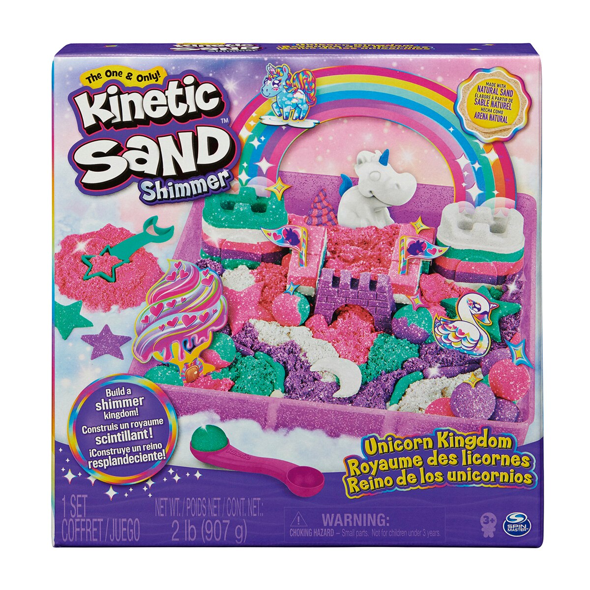 Kinetic Sand – Juego de manualidades Reino de los Unicornios Kinetic Sand modelos surtidos.