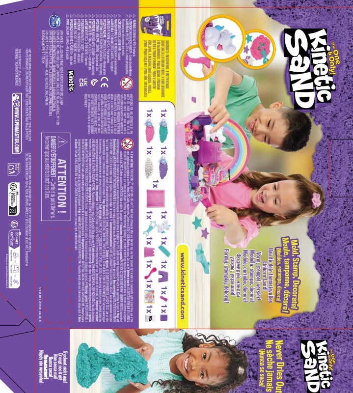 Juego de manualidades Reino de los Unicornios Kinetic Sand modelos surtidos 5