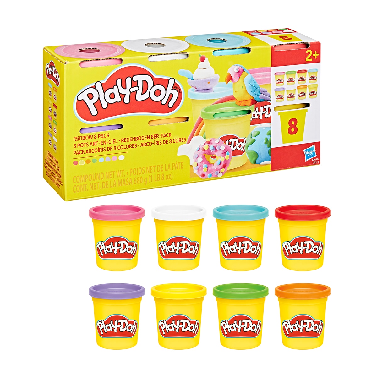 Pack 8 botes Play-doh Hasbro modelos sutirdos 2