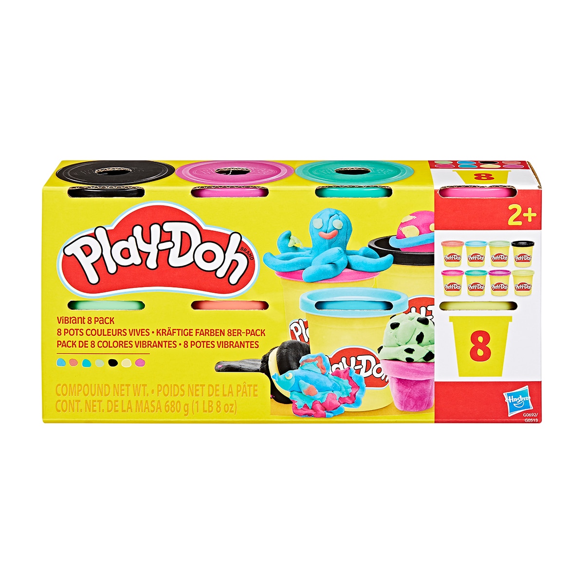 Pack 8 botes Play-doh Hasbro modelos sutirdos 3