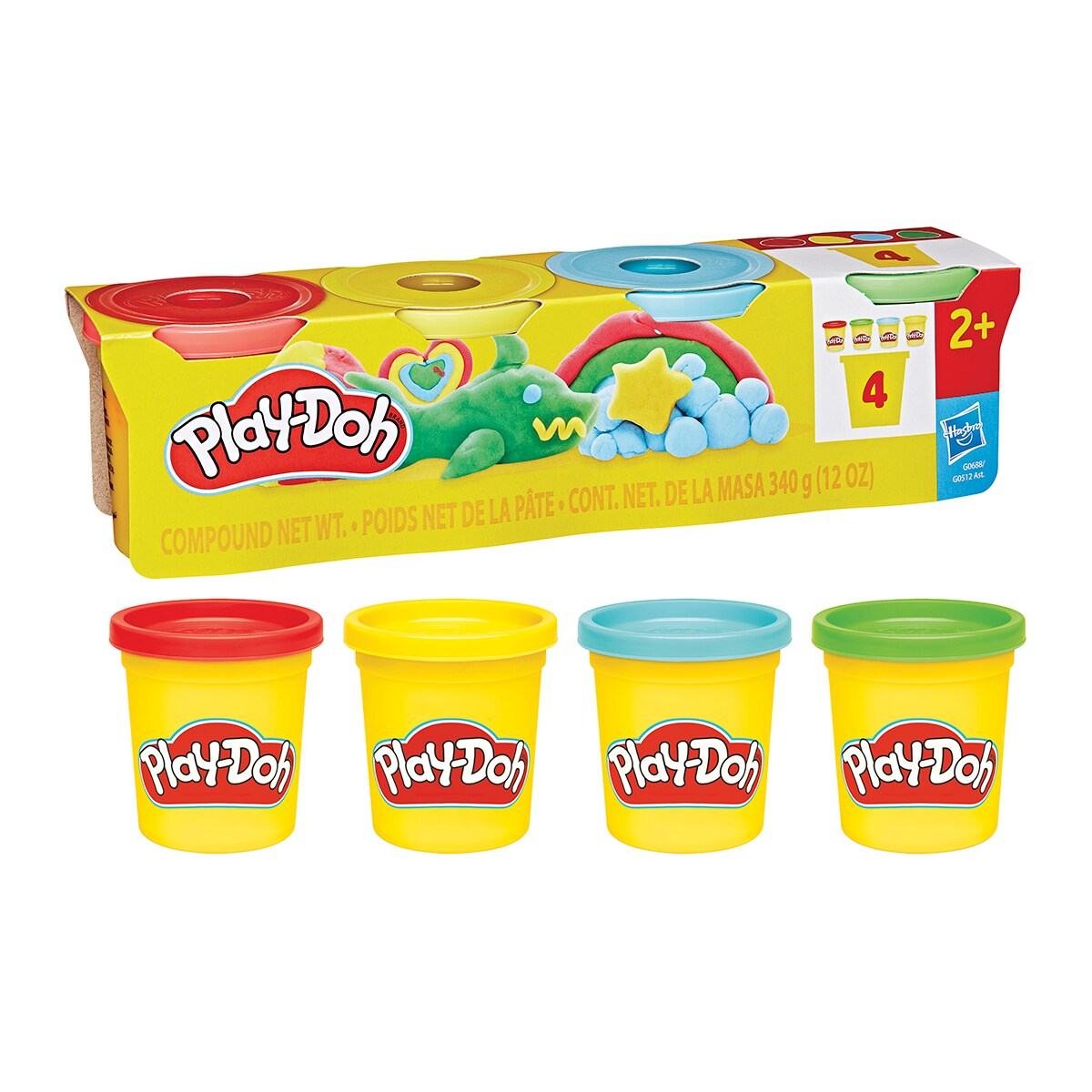 Pack de 4 botes Play-doh Hasbro modelos sutirdos 2