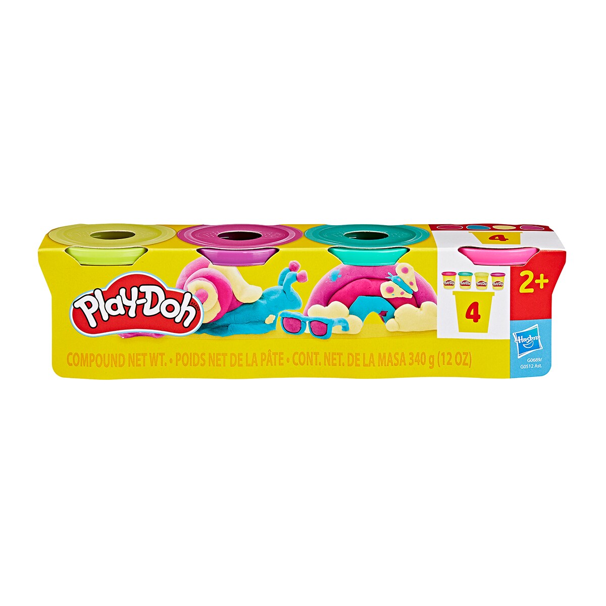 Pack de 4 botes Play-doh Hasbro modelos sutirdos 3