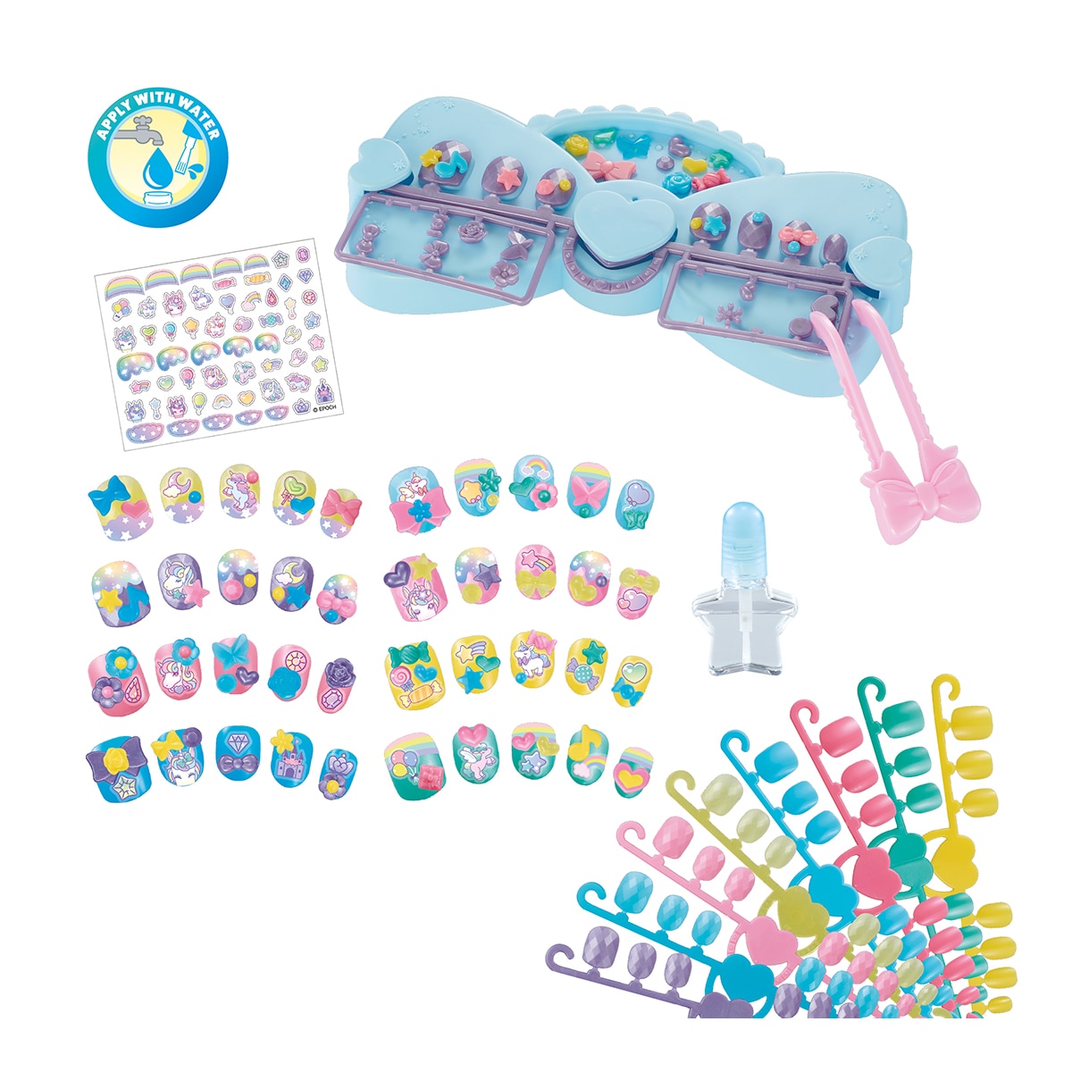 Manualidad artística Kit de Diseñador Uñas unicornio Aquabeads 5