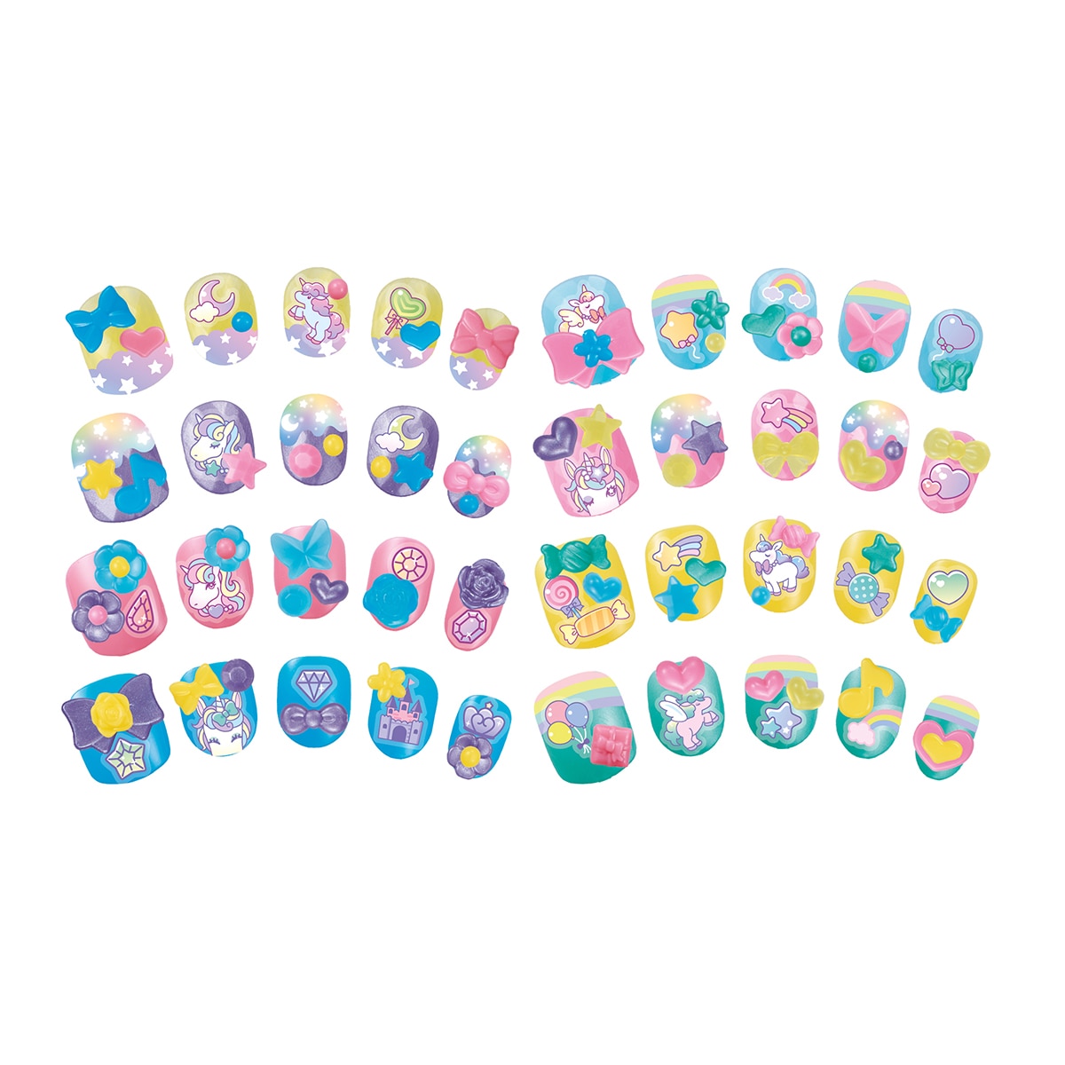 Manualidad artística Kit de Diseñador Uñas unicornio Aquabeads 7