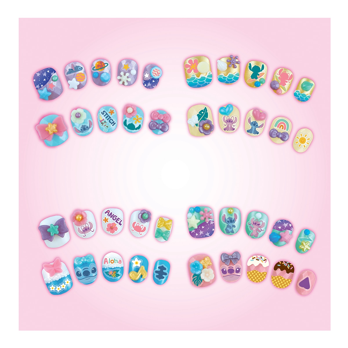 Manualidad artística Kit Diseña tus uñas Stitch Disney Aquabeads 4