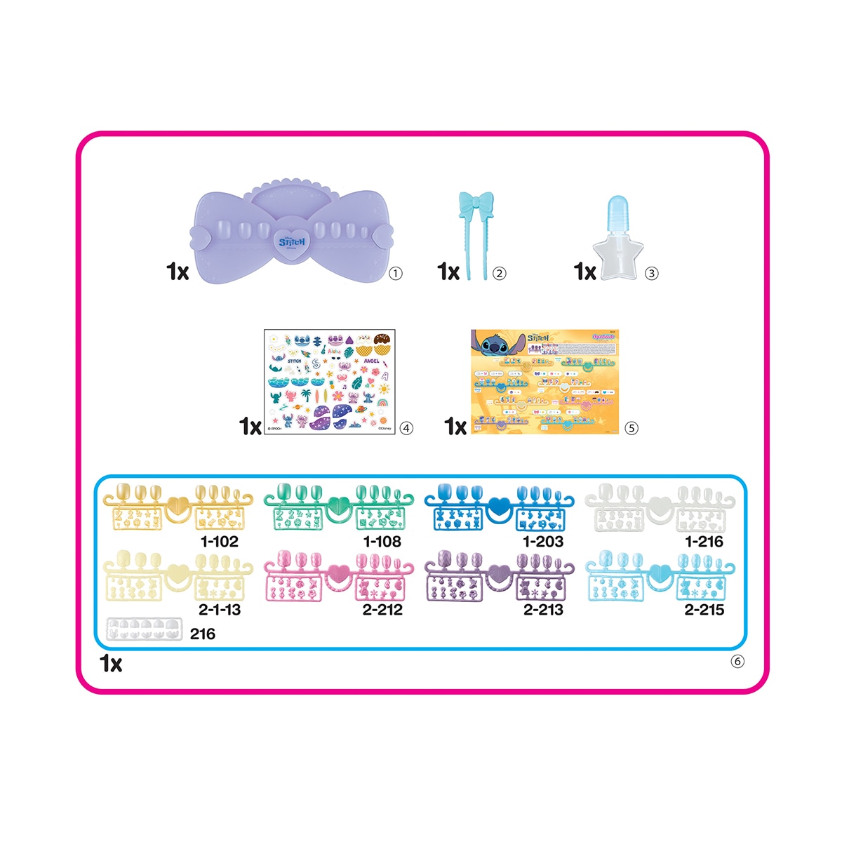 Manualidad artística Kit Diseña tus uñas Stitch Disney Aquabeads 7