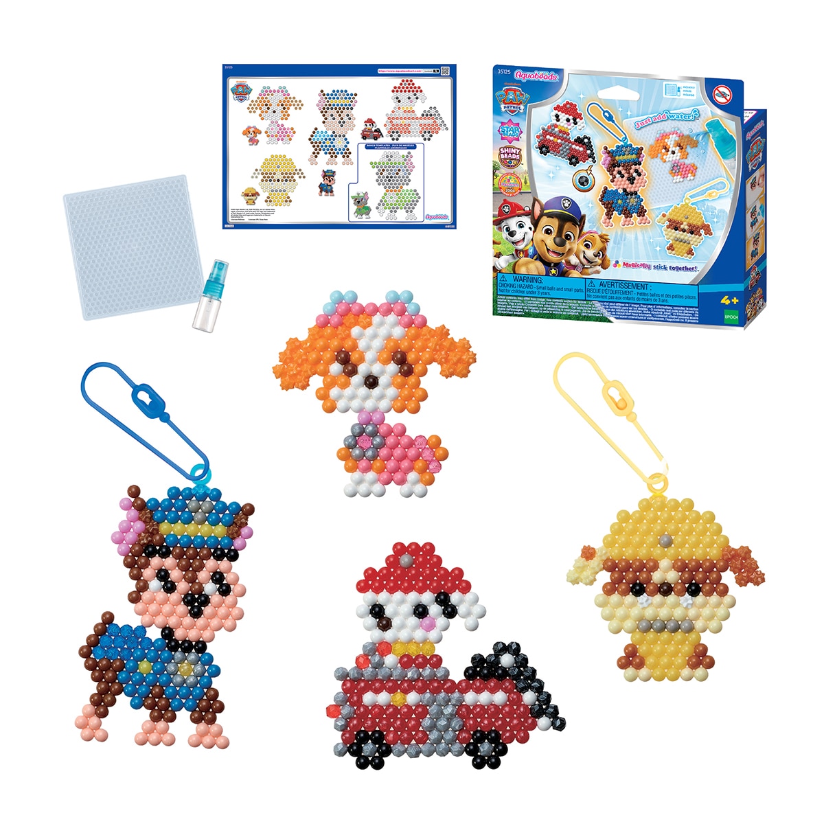Manualidad artística Patrulla Canina Kit llaveros Aquabeads  Modelo surtido 2