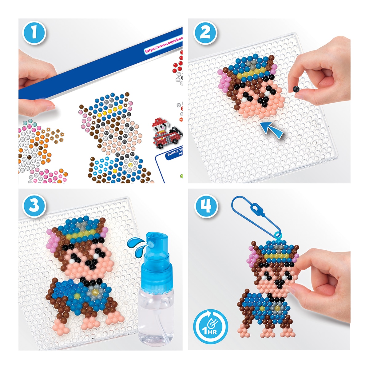 Manualidad artística Patrulla Canina Kit llaveros Aquabeads  Modelo surtido 3