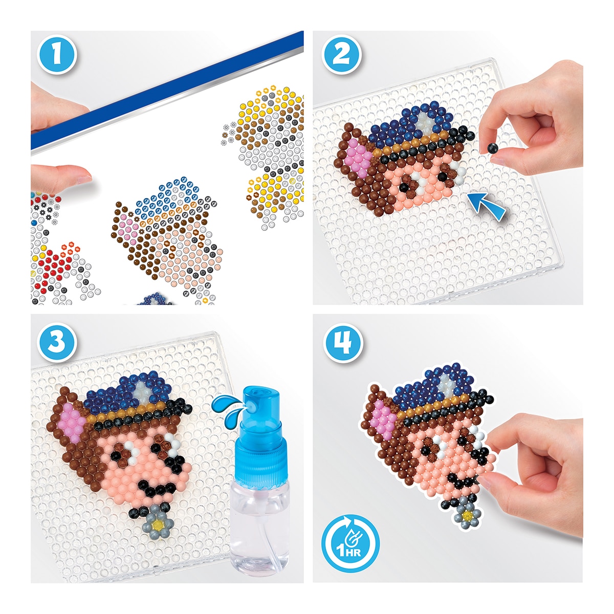Manualidad artística Patrulla Canina Mega Kit Aquabeads Aquabeads 14