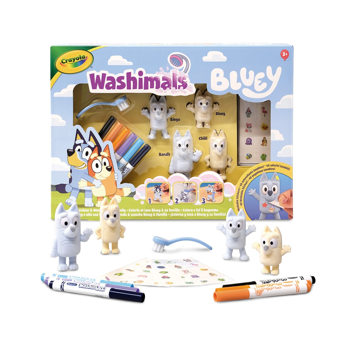 Imagem 0 de Conjunto de 4 Figuras Laváveis Washimals Bluey