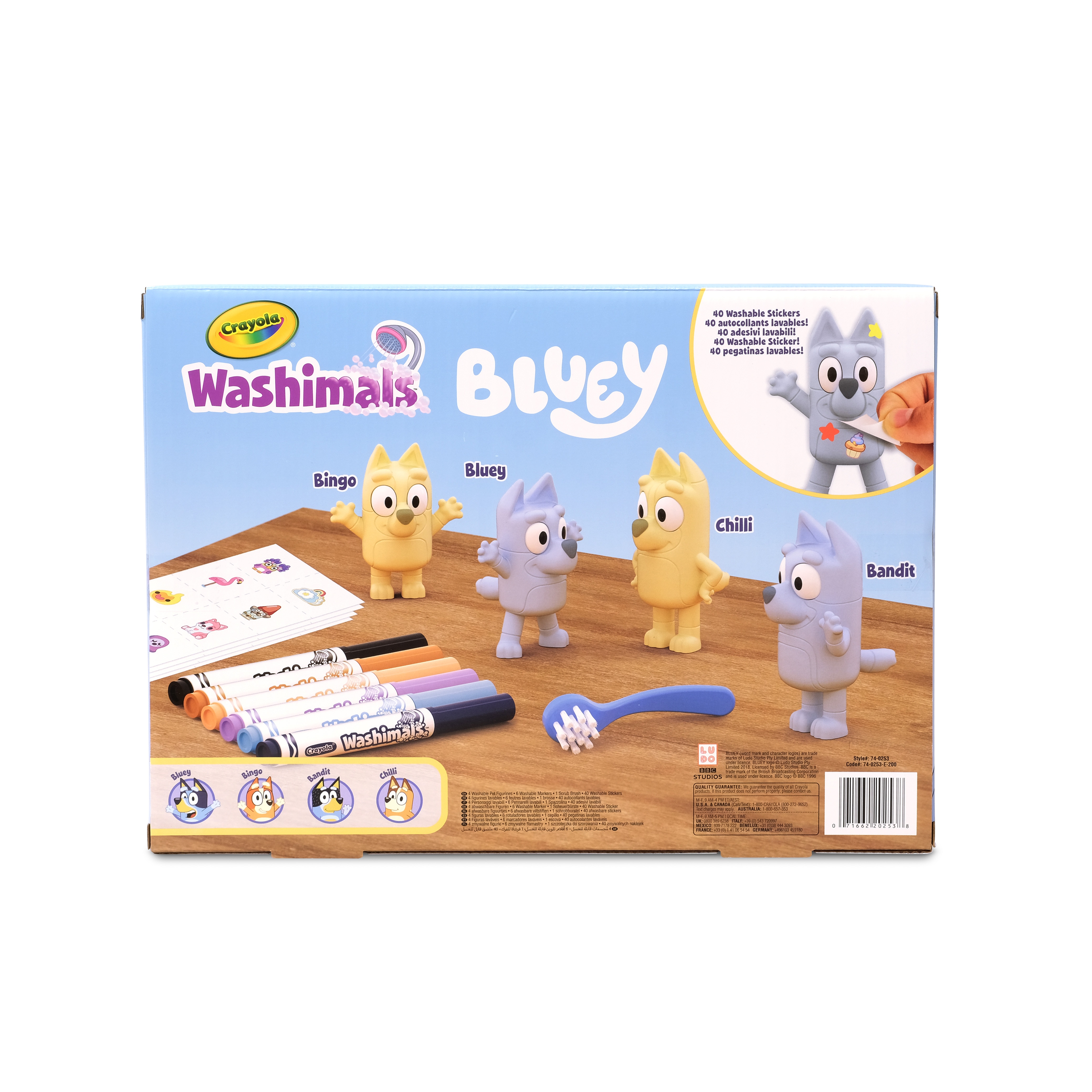 Conjunto de 4 Figuras Laváveis Washimals Bluey 2