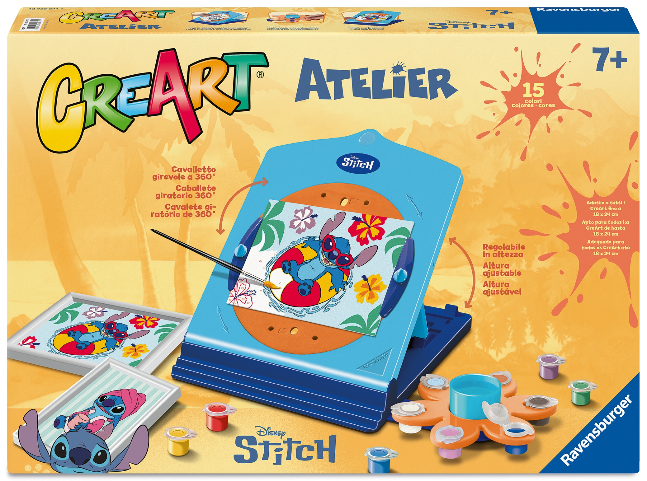 Juego Creativo Atelier CreArt Set de Pintura con Caballete Stitch Pintar por Números Ravensburger 6