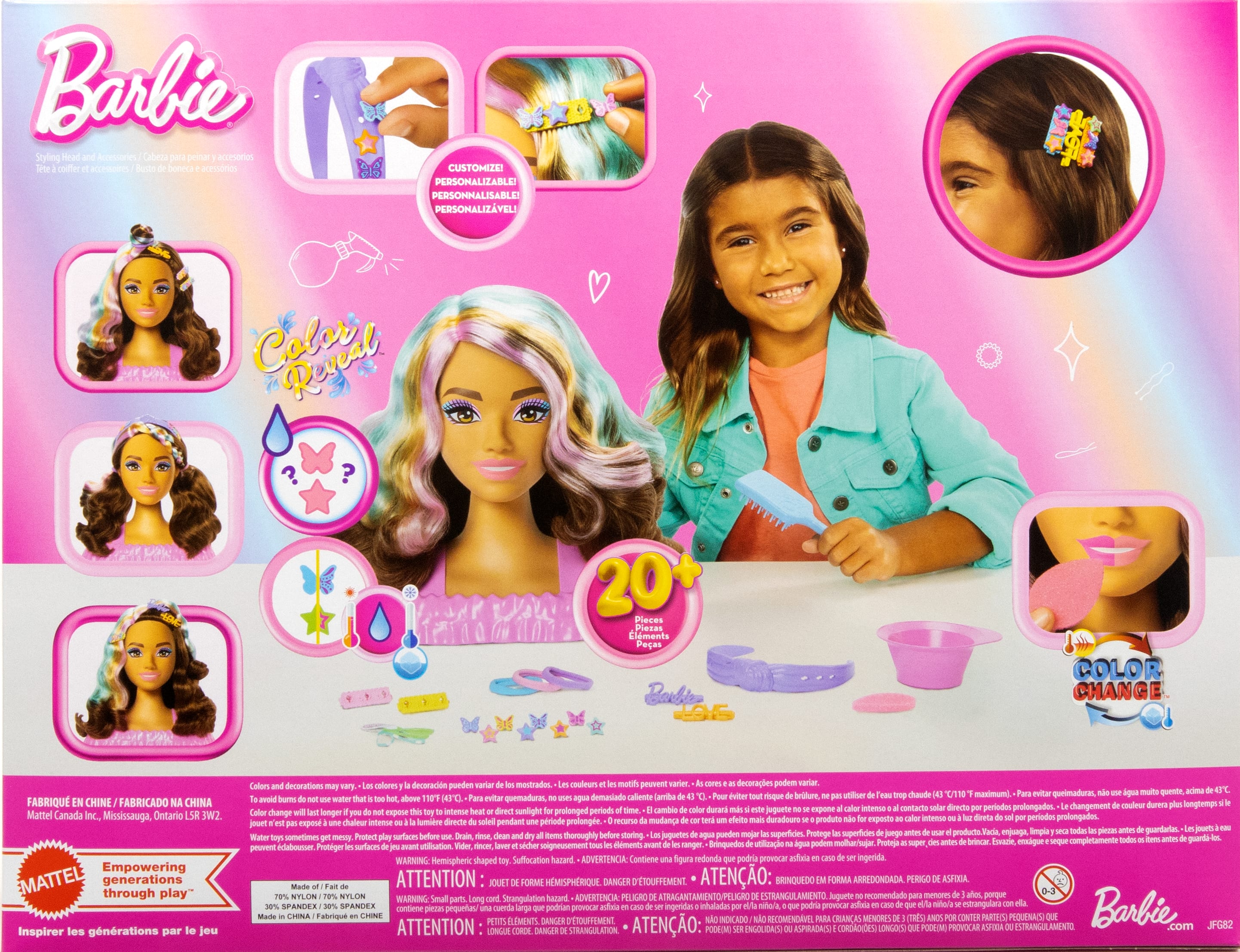 Barbie Cabeza morena de muñeca para peinar Deluxe Mattel 7