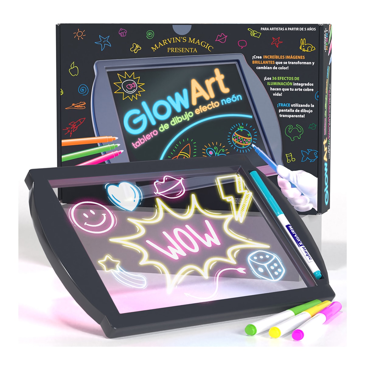 Juego de manualidades Glow Art Black Marvin's Magic 1