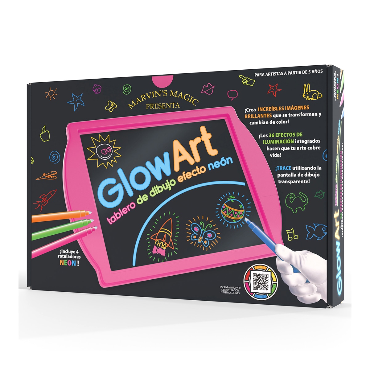 Juego de manualidades Glow Art Pink Marvin's Magic 4