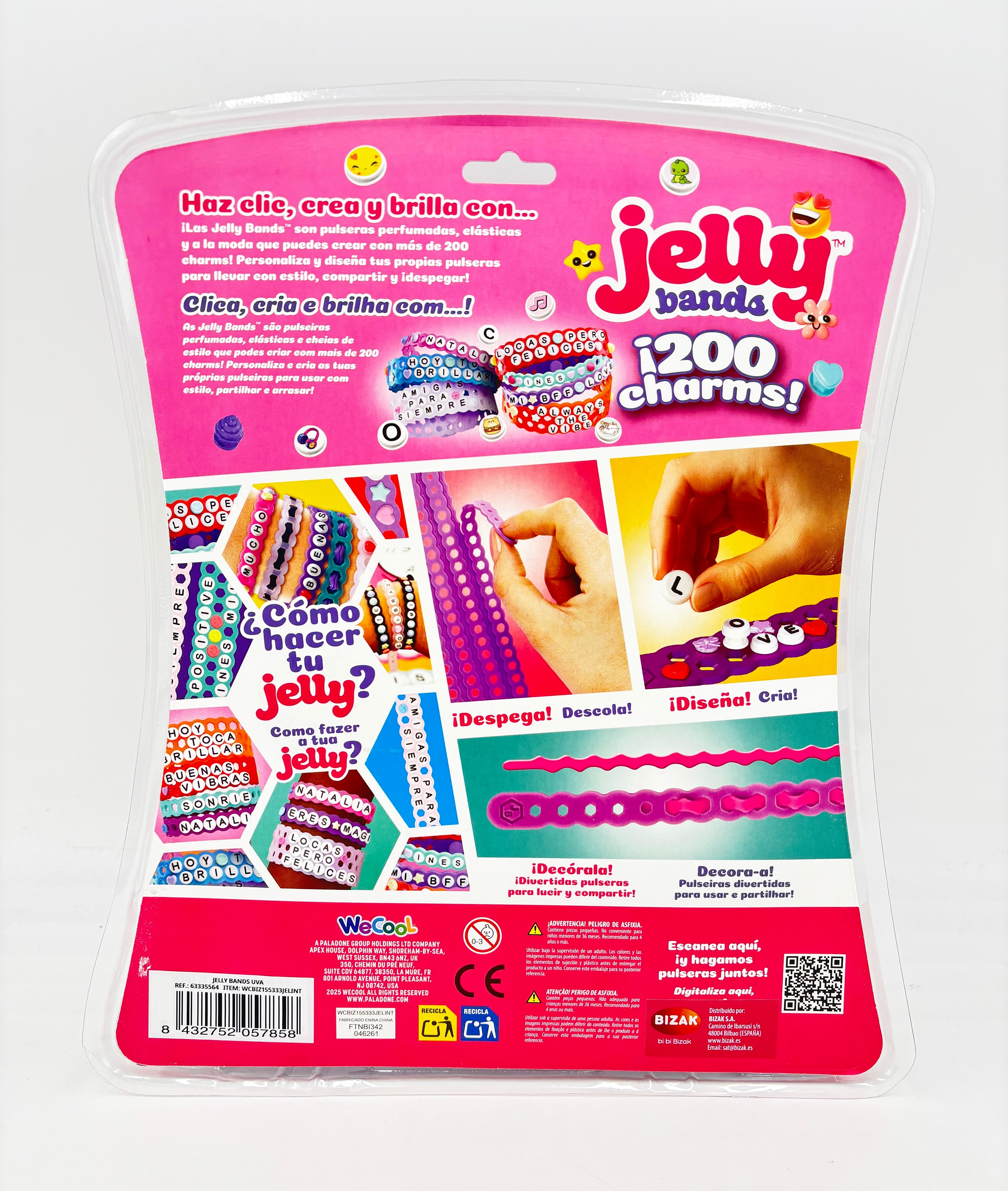 Manualidades Pulseras Jelly bands Bizak modelos surtidos 24