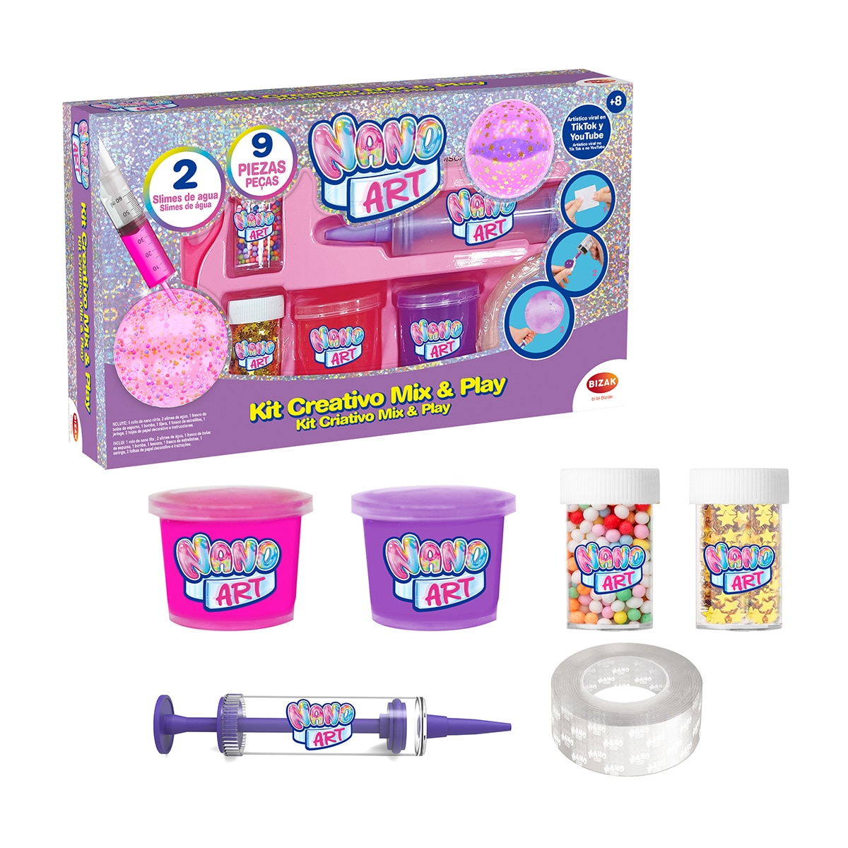 Bizak - Manualidades Cinta para hacer creaciones Nano Art Kit creativo Mix &amp; Play Bizak.