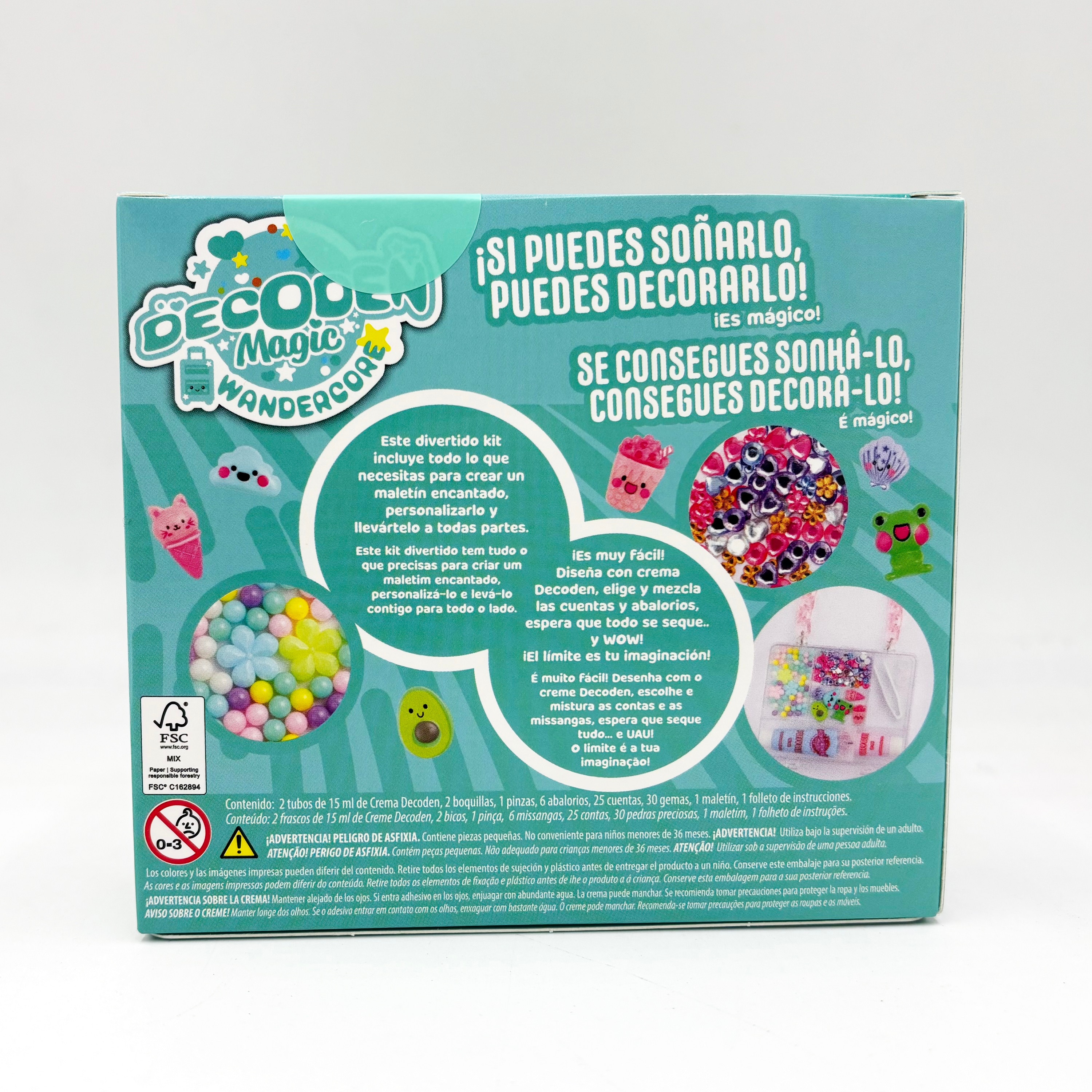 Manualidades Falsa crema para decorar Decoden magic maletín Kawaii Maletín unicornio Bizak modelos surtidos 3