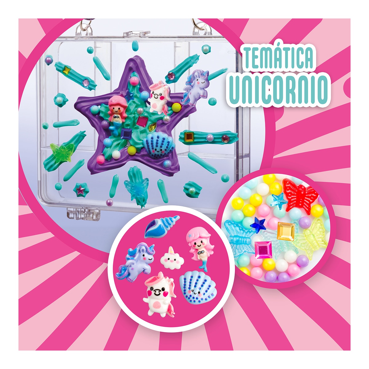 Manualidades Falsa crema para decorar Decoden magic maletín Kawaii Maletín unicornio Bizak modelos surtidos 12