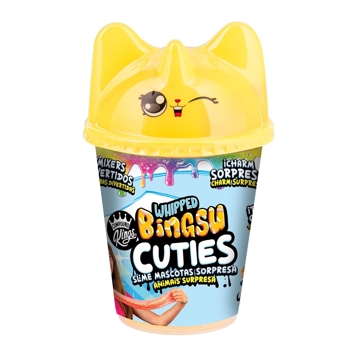 Manualidades Slime Bingsu cuties slime mascotas sorpresa 3 colores surtidos Bizak 7