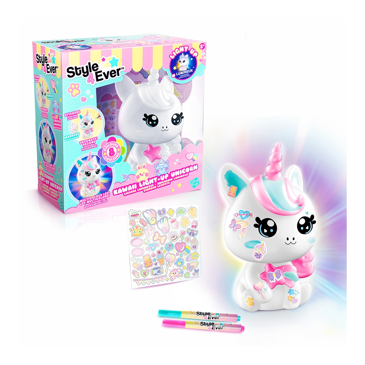 Imagen 0 de Unicornio Diy Kawaii Con Luz Style4Ever Canal Toys