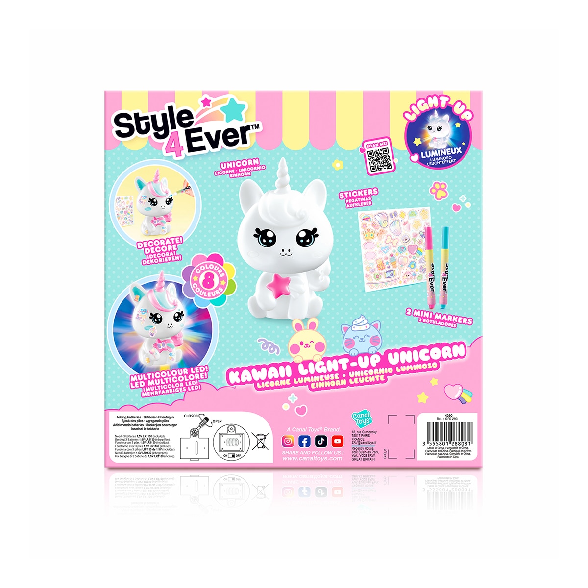 Unicornio Diy Kawaii Con Luz Style4Ever Canal Toys 2
