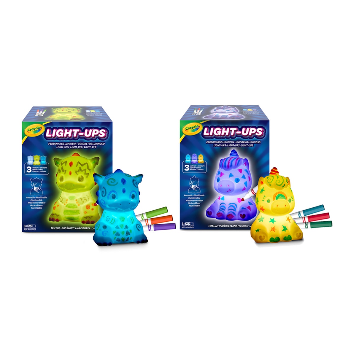 Imagen 0 de Colorea Tu Dragón Unicornio Luminoso Surtido Crayola